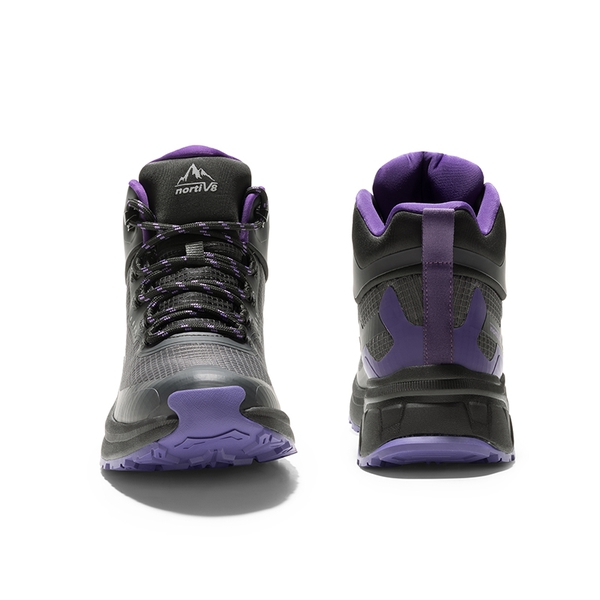 Women's Water-Resistant Lightweight Hiking Boots - BLACK/PURPLE - 7